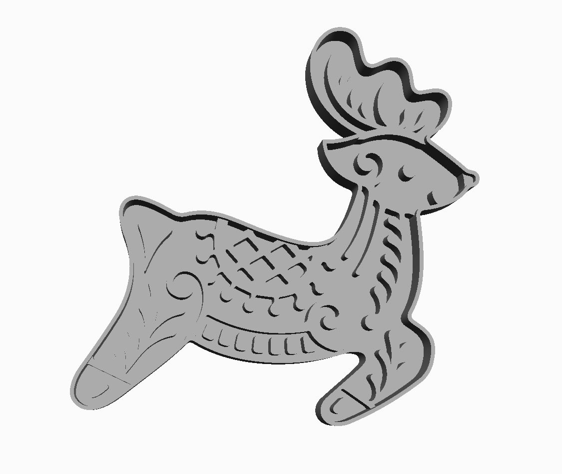 Rain deer 2 in 1 Cookie Cutter              _0