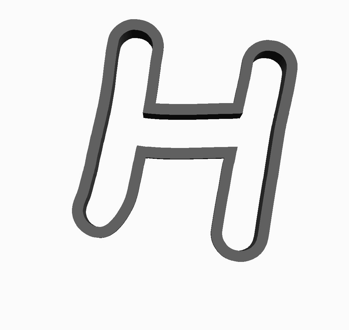 H (alphabet) Cookie Cutter                       _0