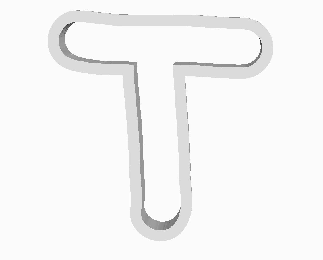 T (alphabet) Cookie Cutter                           _0