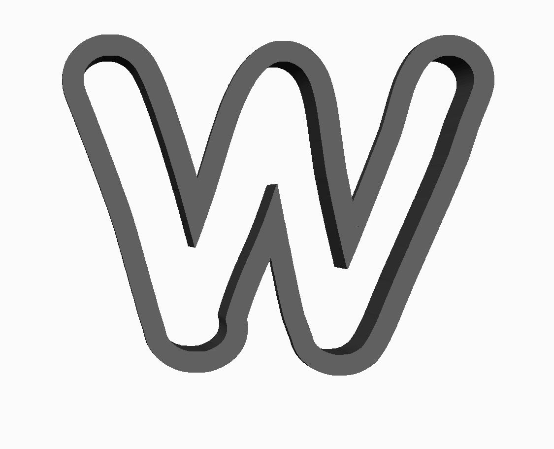 W (alphabet) Cookie Cutter                         _0