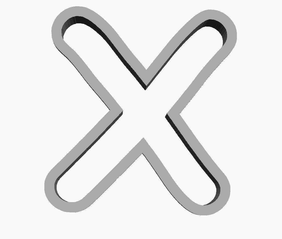 X (alphabet) Cookie Cutter                        _0