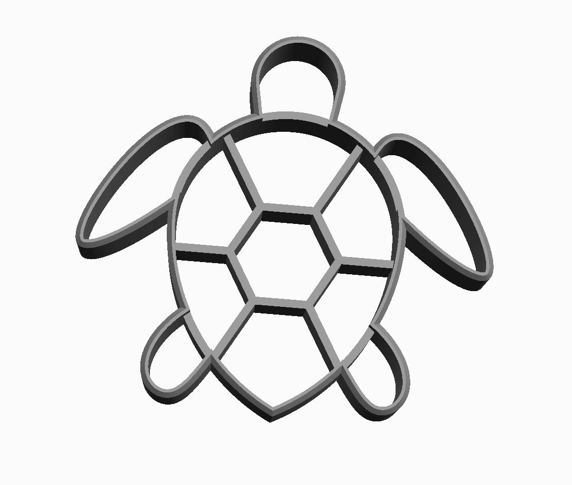 Turtle outline Cookie Cutter          _0