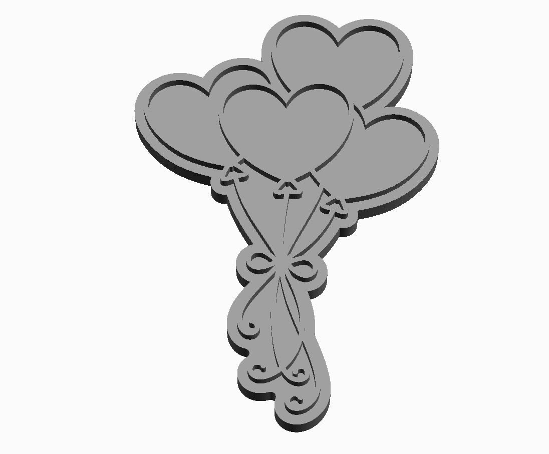 Love you Baloons Cookie Cutter               _0