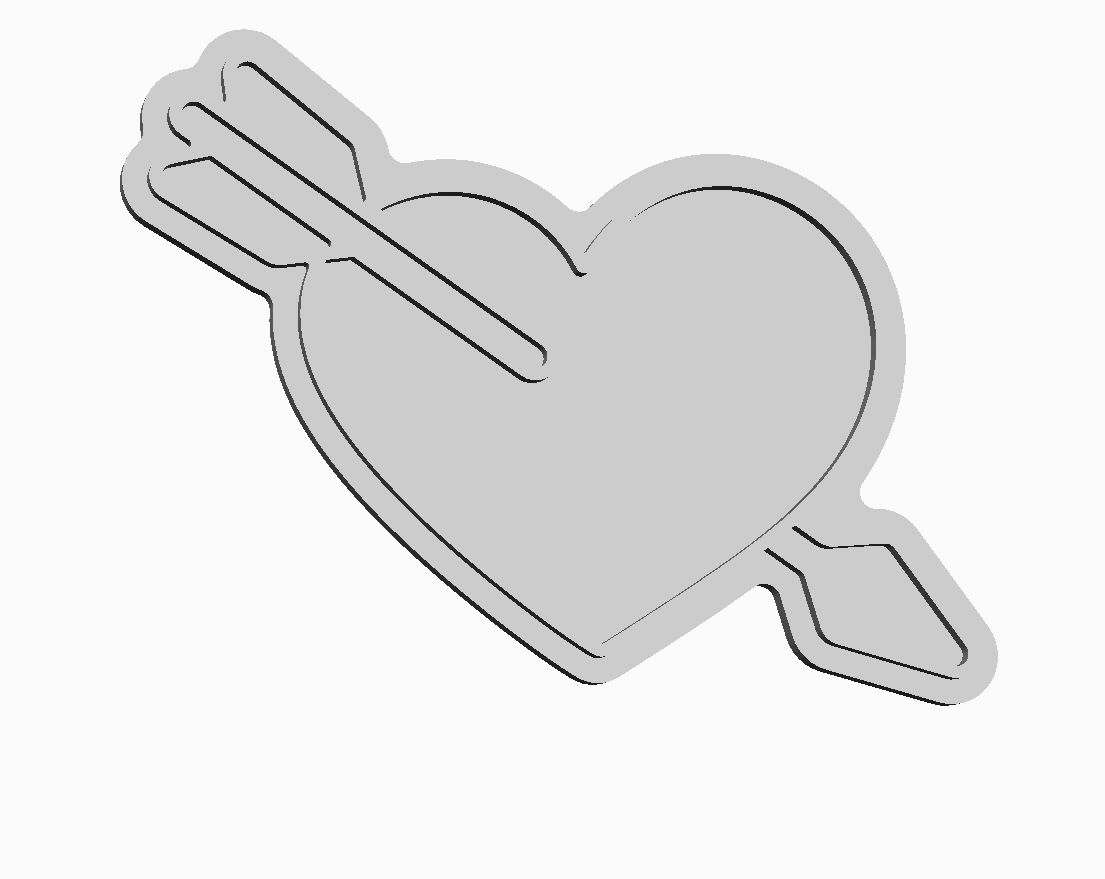 Heart Arrow Cookie Cutter                      _0