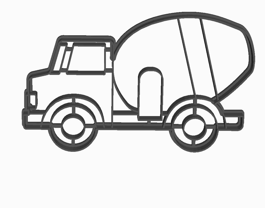 Sement Mixer Cookie Cutter                       _0