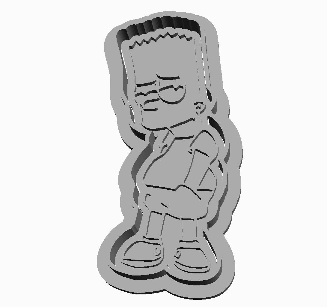 Bart Simpson outline Cookie Cutter           _0