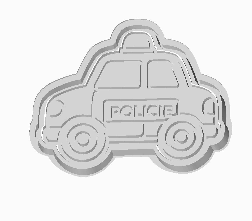Police Car Cookie Cutter            _0