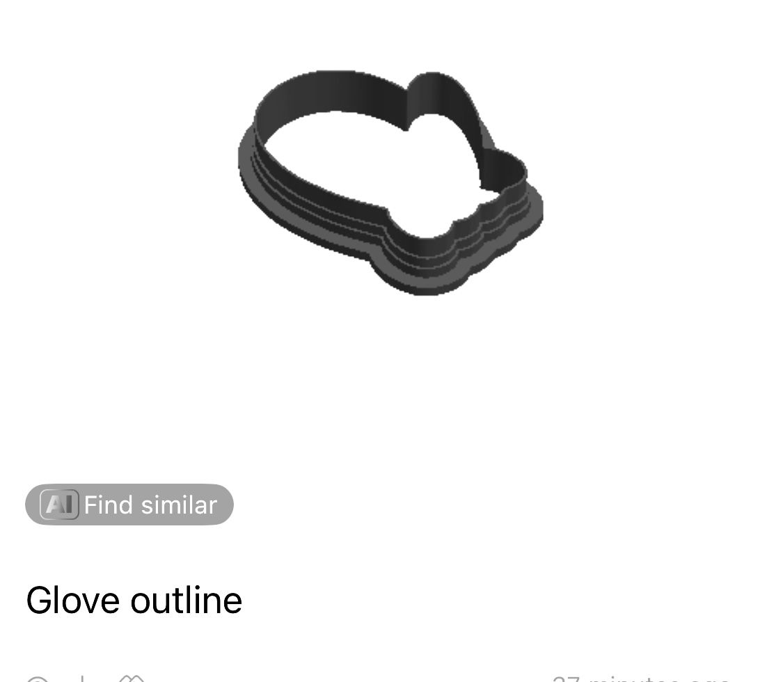 Glove outline Cookie Cutter          _0