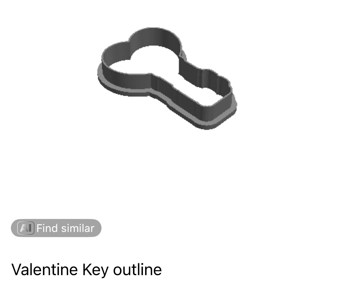 Valentine Key 2 in 1 Cookie Cutter   _0