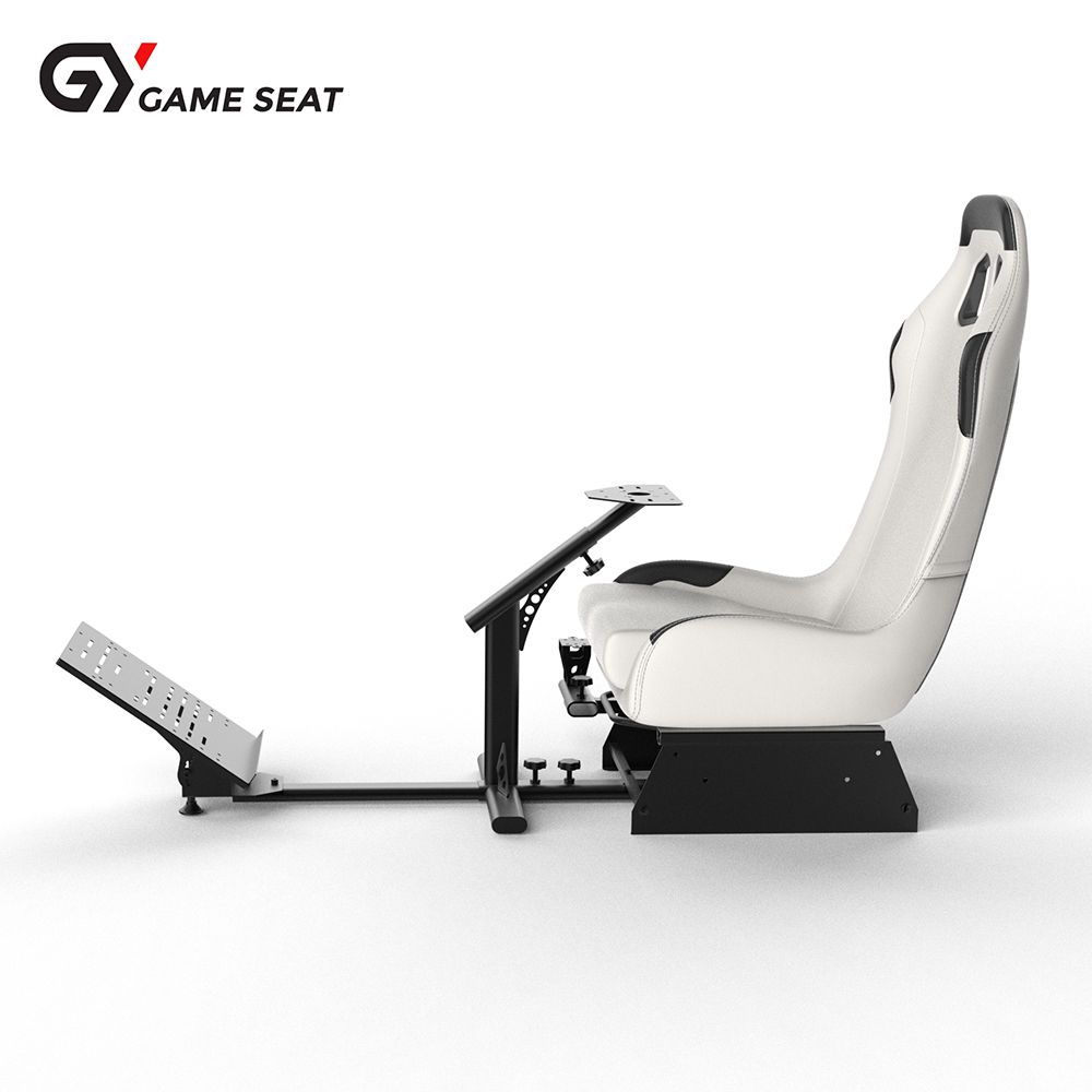 Cockpit simulador de corrida para todos os volantes Logitech G923|G29|G920|FlashFire F111|Megacom|Thrustmaster|Fanatec|PlayStation 5/4|Xbox Series S/X|PC com suporte para câmbio, branco_4
