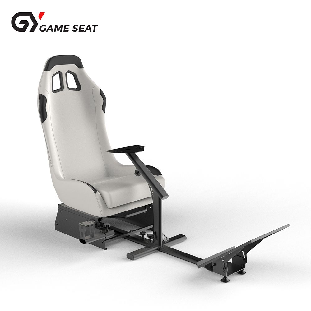 Cockpit simulador de corrida para todos os volantes Logitech G923|G29|G920|FlashFire F111|Megacom|Thrustmaster|Fanatec|PlayStation 5/4|Xbox Series S/X|PC com suporte para câmbio, branco_0