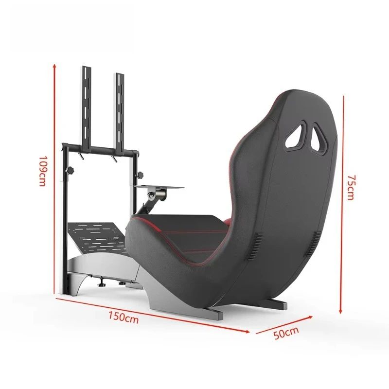 Cockpit simulador de corrida para todos os volantes Logitech G923|G29|G920|FlashFire F111|Megacom|Thrustmaster|Fanatec|PlayStation 5/4|Xbox Series S/X|PC com suporte para câmbio, branco_4
