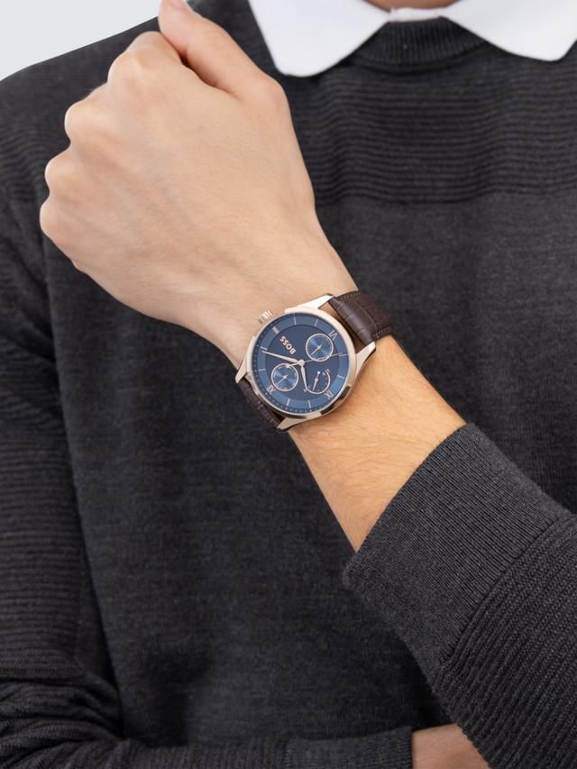 1514273 Men's Principle Master Leather Strap Watch_2