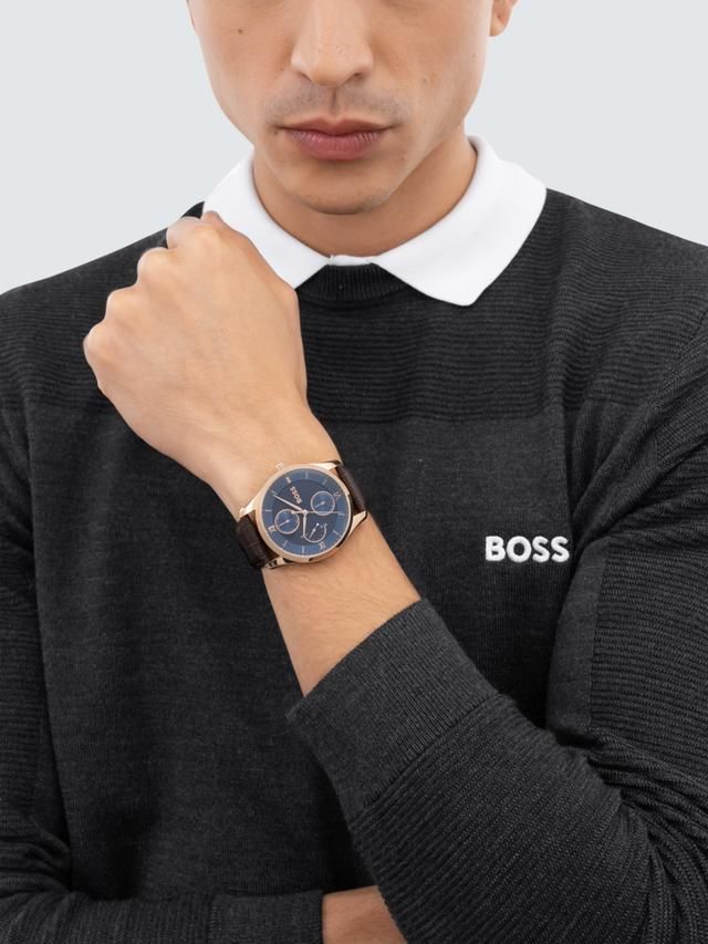 1514273 Men's Principle Master Leather Strap Watch_3