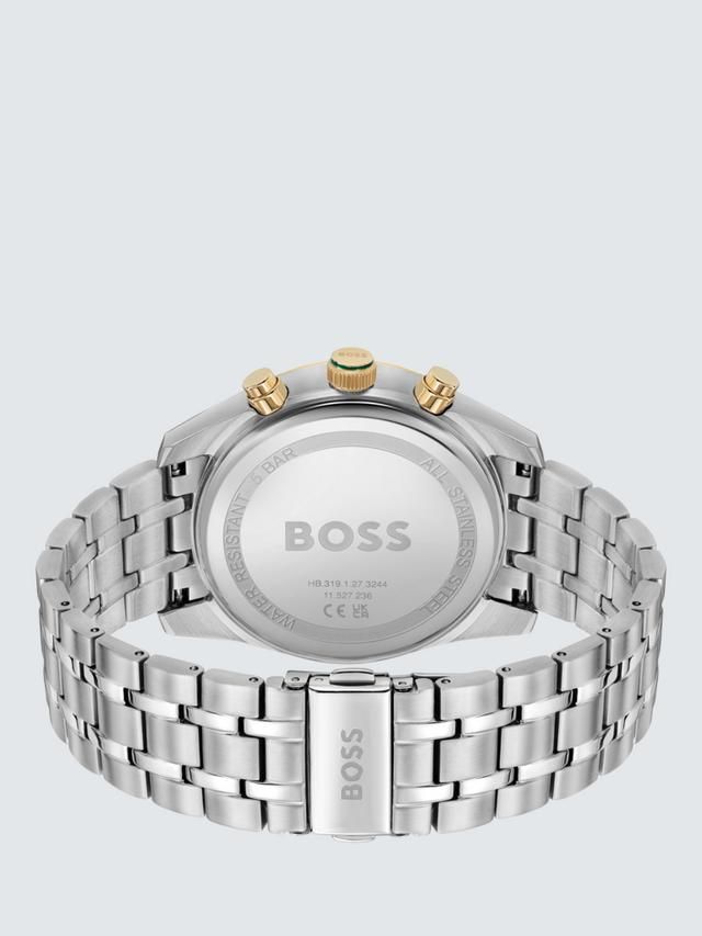 BOSS 1514195 Men's Quartz Bracelet Strap Watch, Silver/Green_2