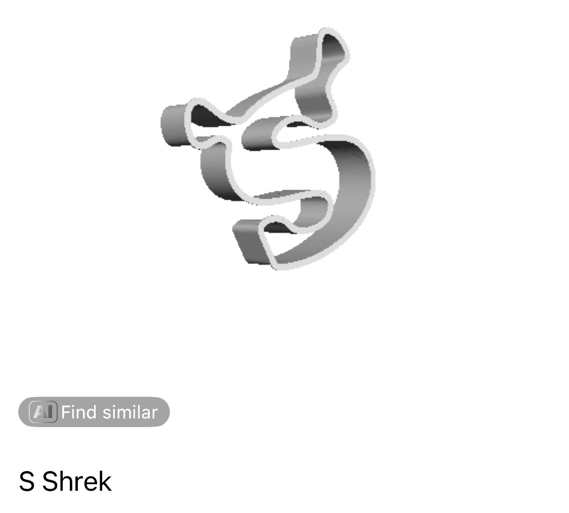 S Shrek outline Cookie Cutt  _0