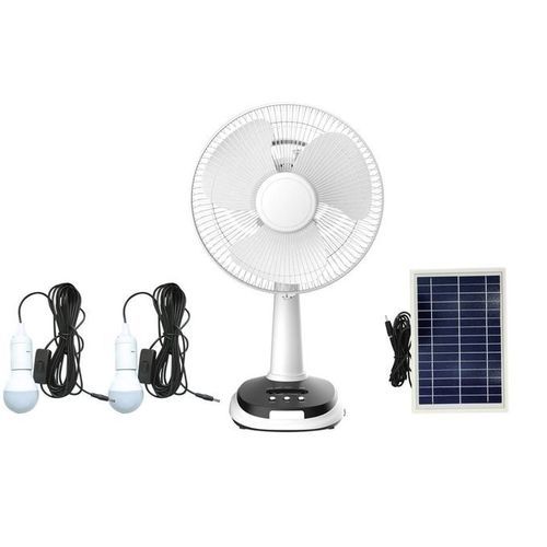 Lontor 12 Inch Rechargeable Table Fan With Solar Panel_1