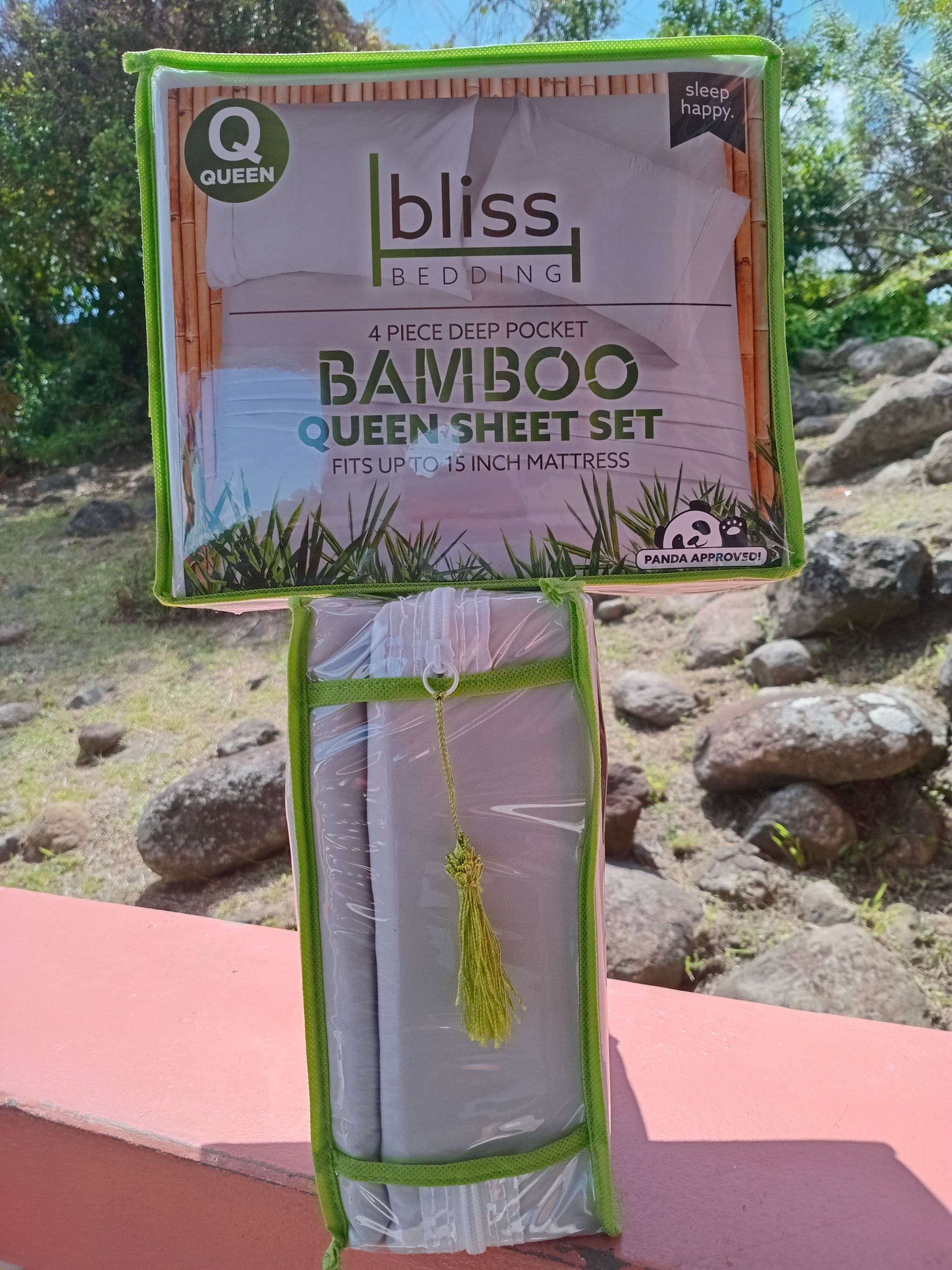 BAMBOO QUEEN BEDSHEET 4PC SET _0