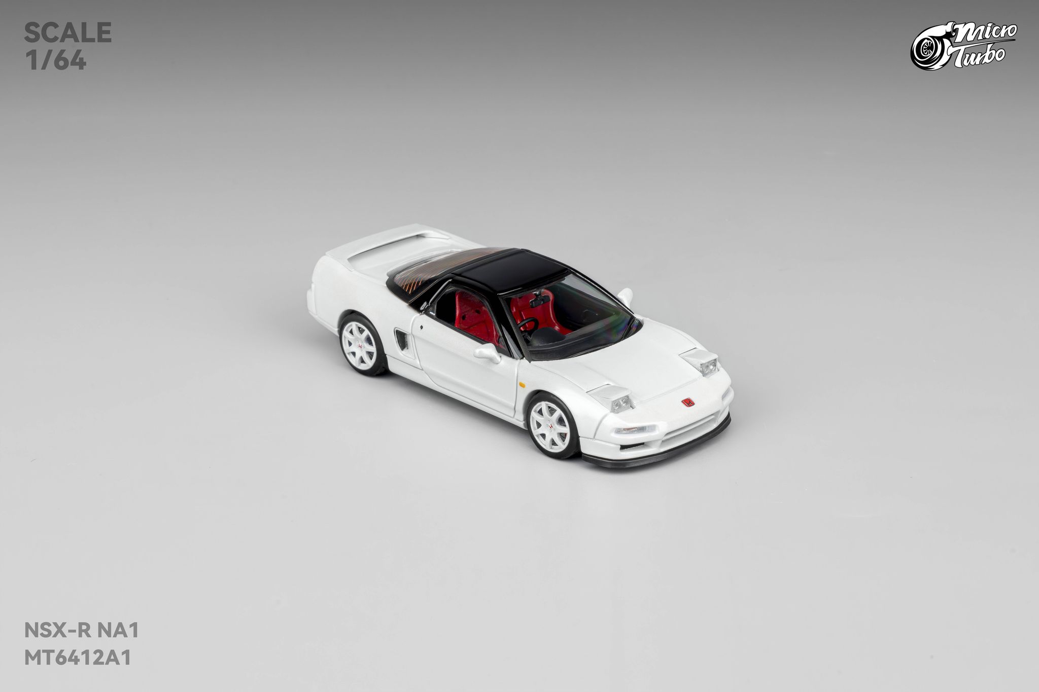 MICRO TURBO MODEL 1/64 CUSTOM NSX-R METALLIC WHITE_4