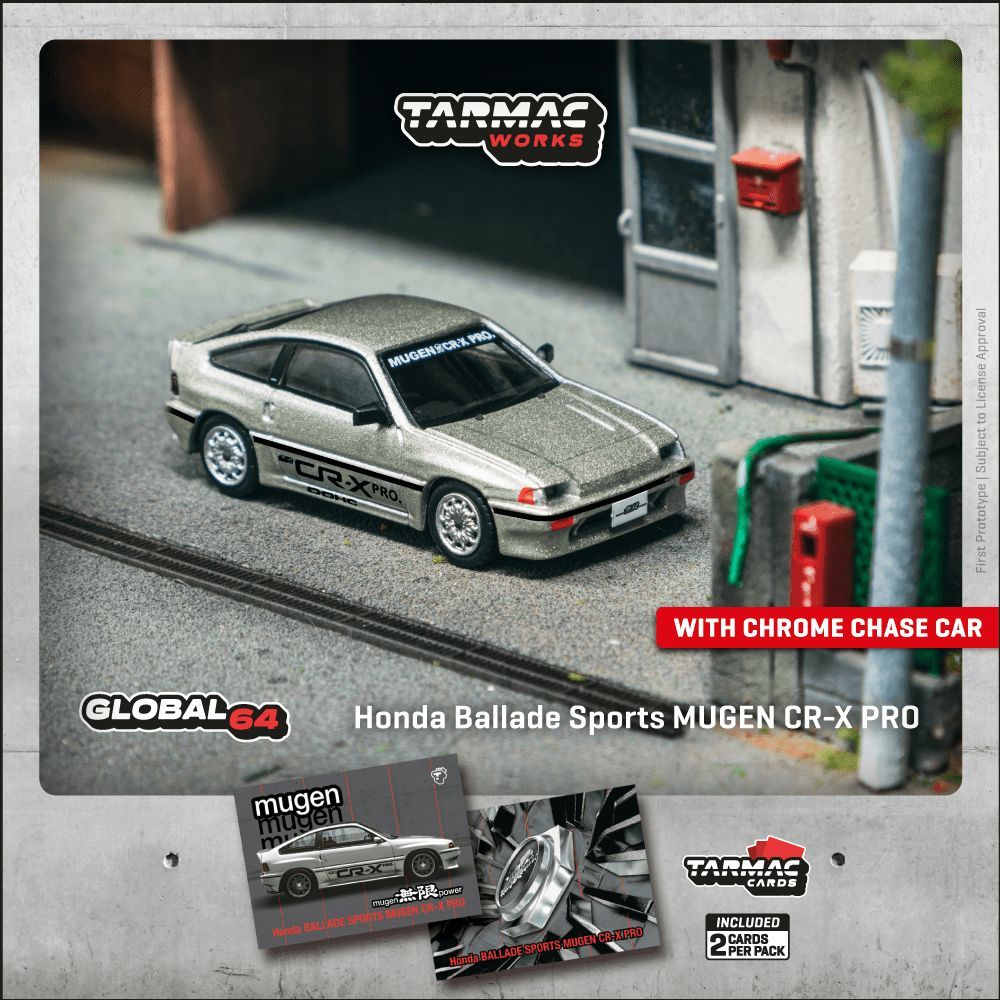 TARMAC WORKS MODEL 1/64 HONDA BALLADE MUGEN CR-X PRO - SILVER_0