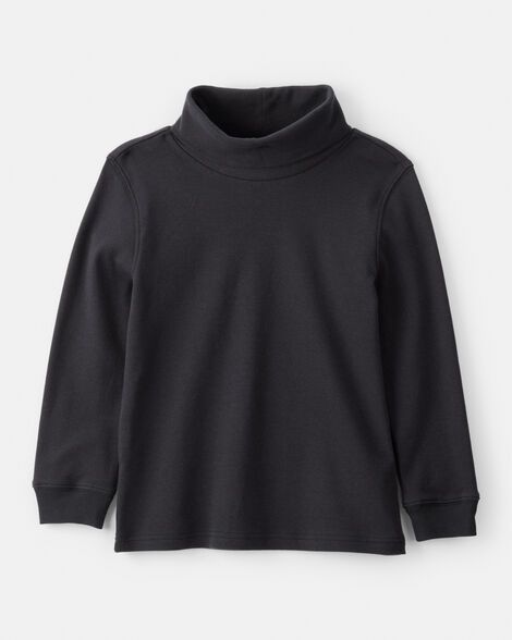Boys Long-Sleeve Turtleneck - Black_0