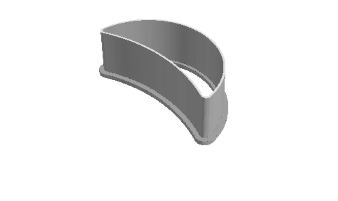 Half Moon outline Cookie Cutter      _0