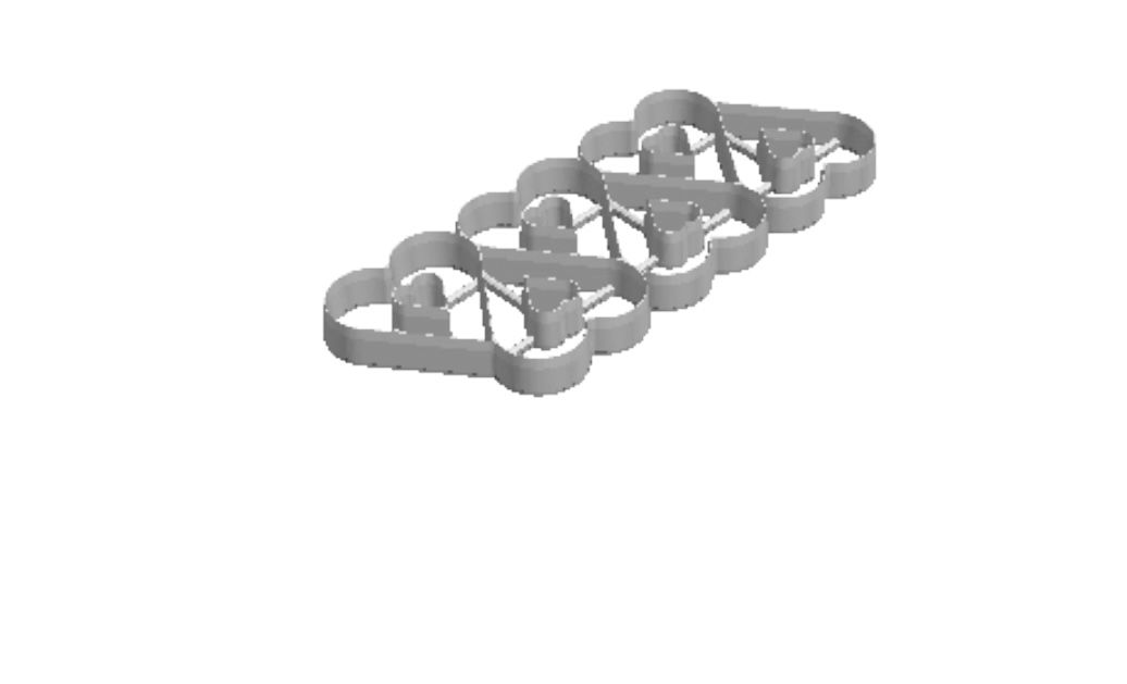 6 Harts with 6 openings outline Cookie Cutter       _0