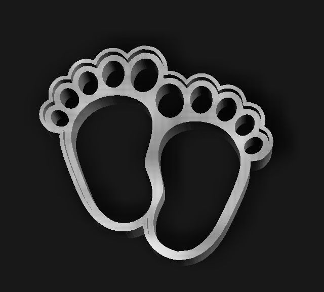 2 Baby Feet Cookie Cutter_0