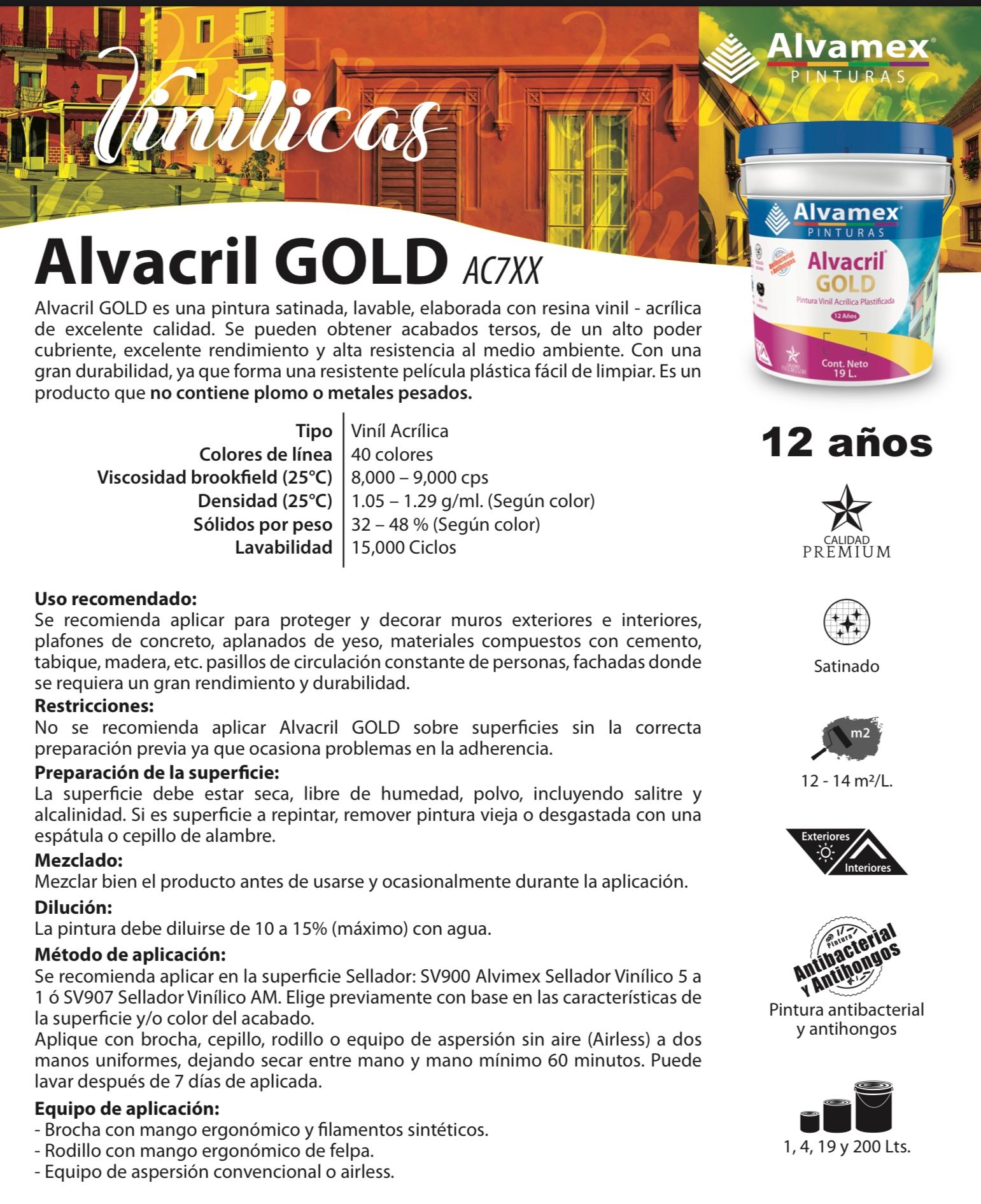 Pintura vinilica plastificada AC700 Pinturama 19 Lt_2