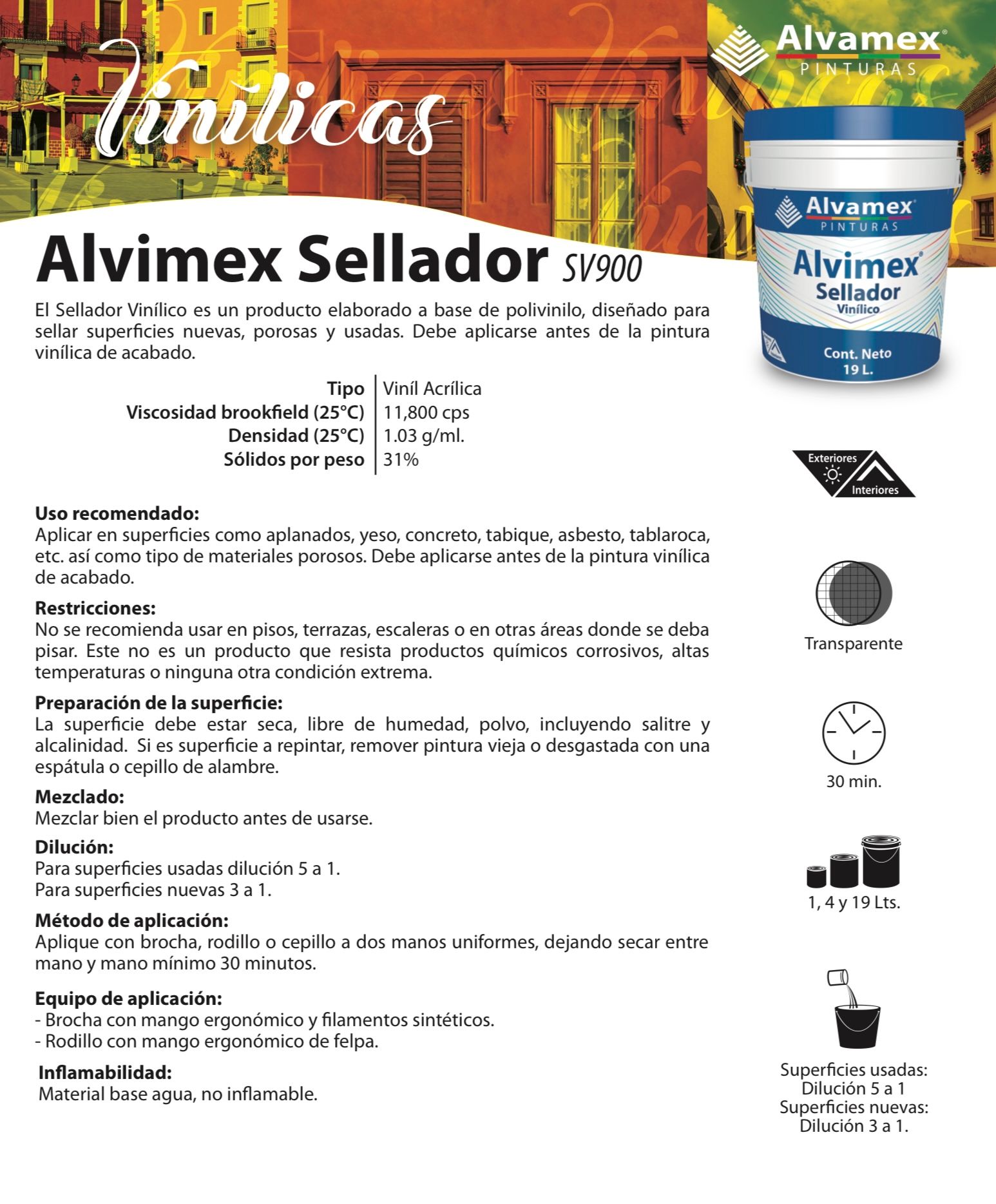 Sellador vinilico SV900 Pinturama 19 Lt_1