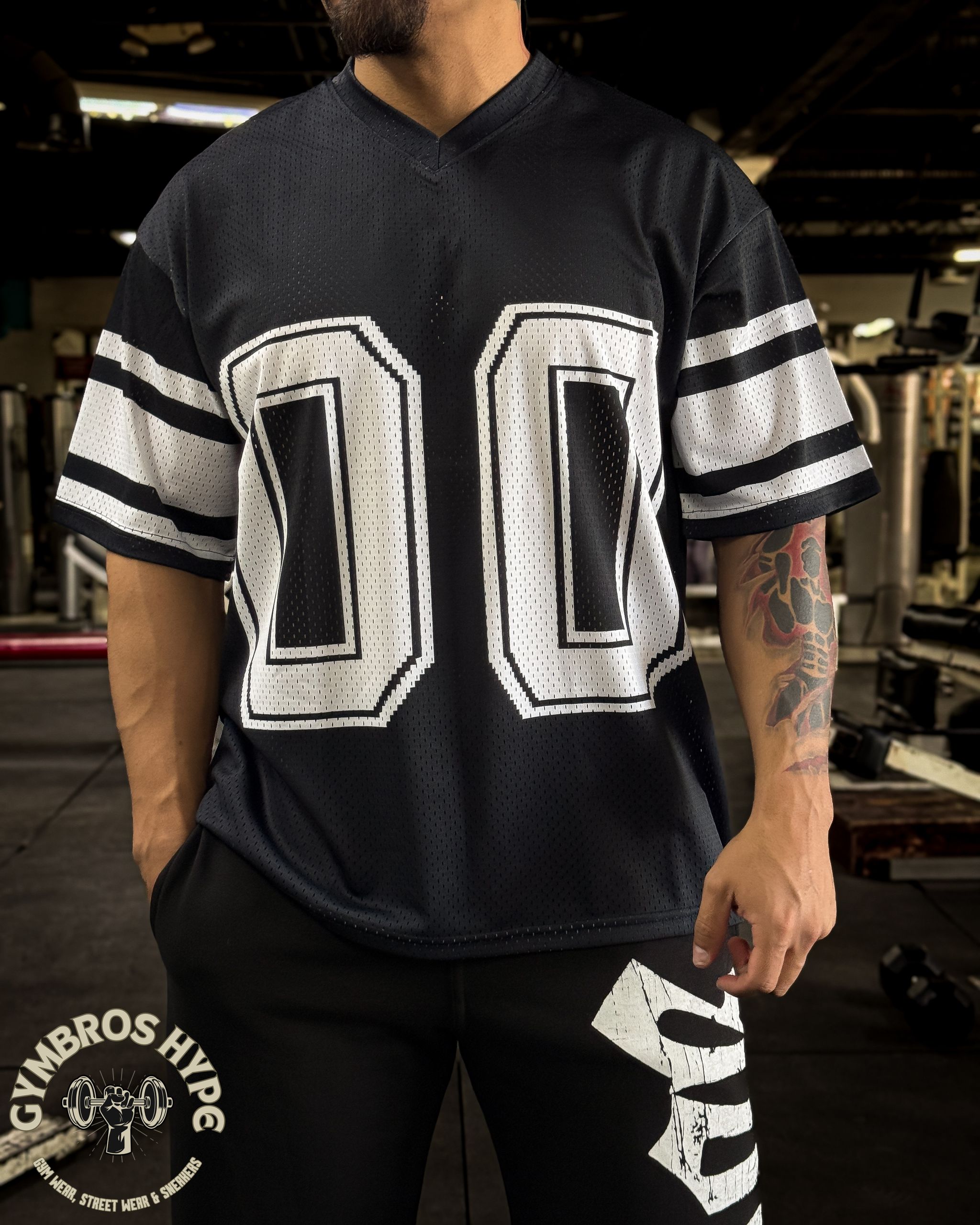 Jersey YoungLA 'Varsity' black-white_1