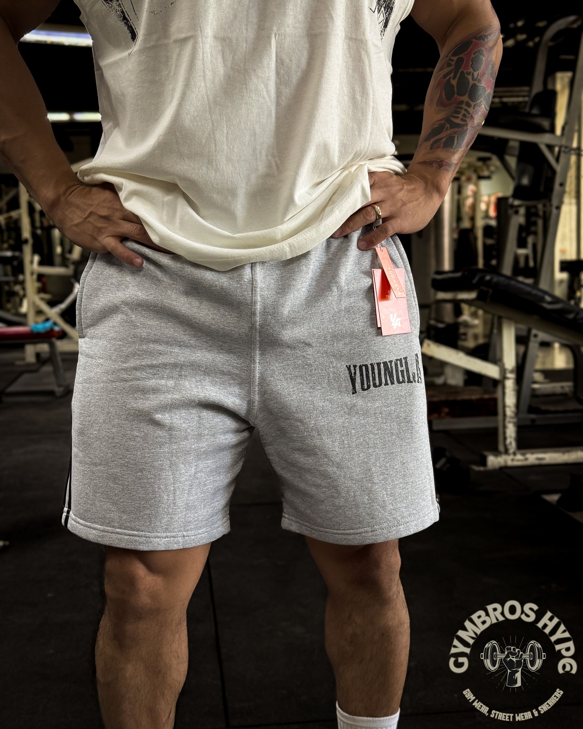 Short YoungLA 'Vars' gray man_0