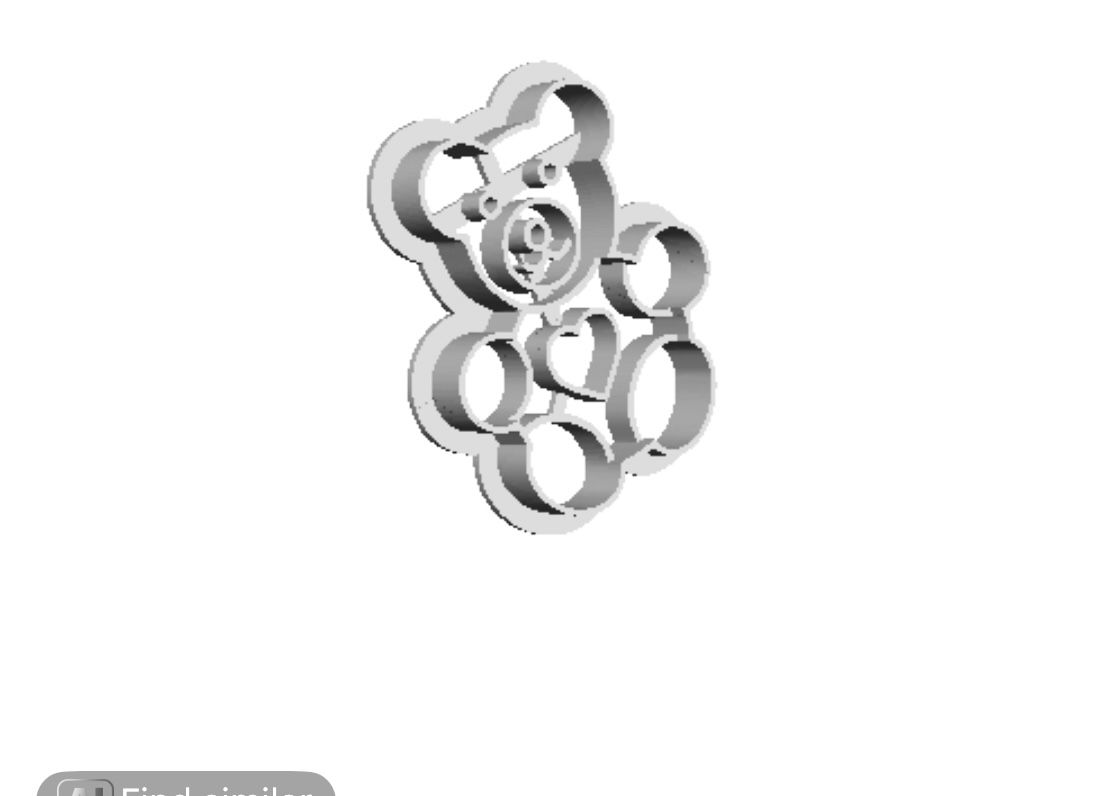 Teddy Bear 6 outline Cookie Cutter      _0