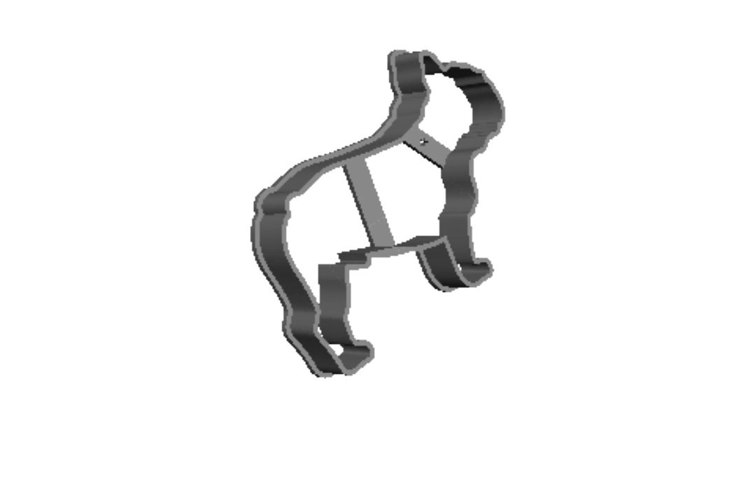 French dog outline Cookie Cutter          _0