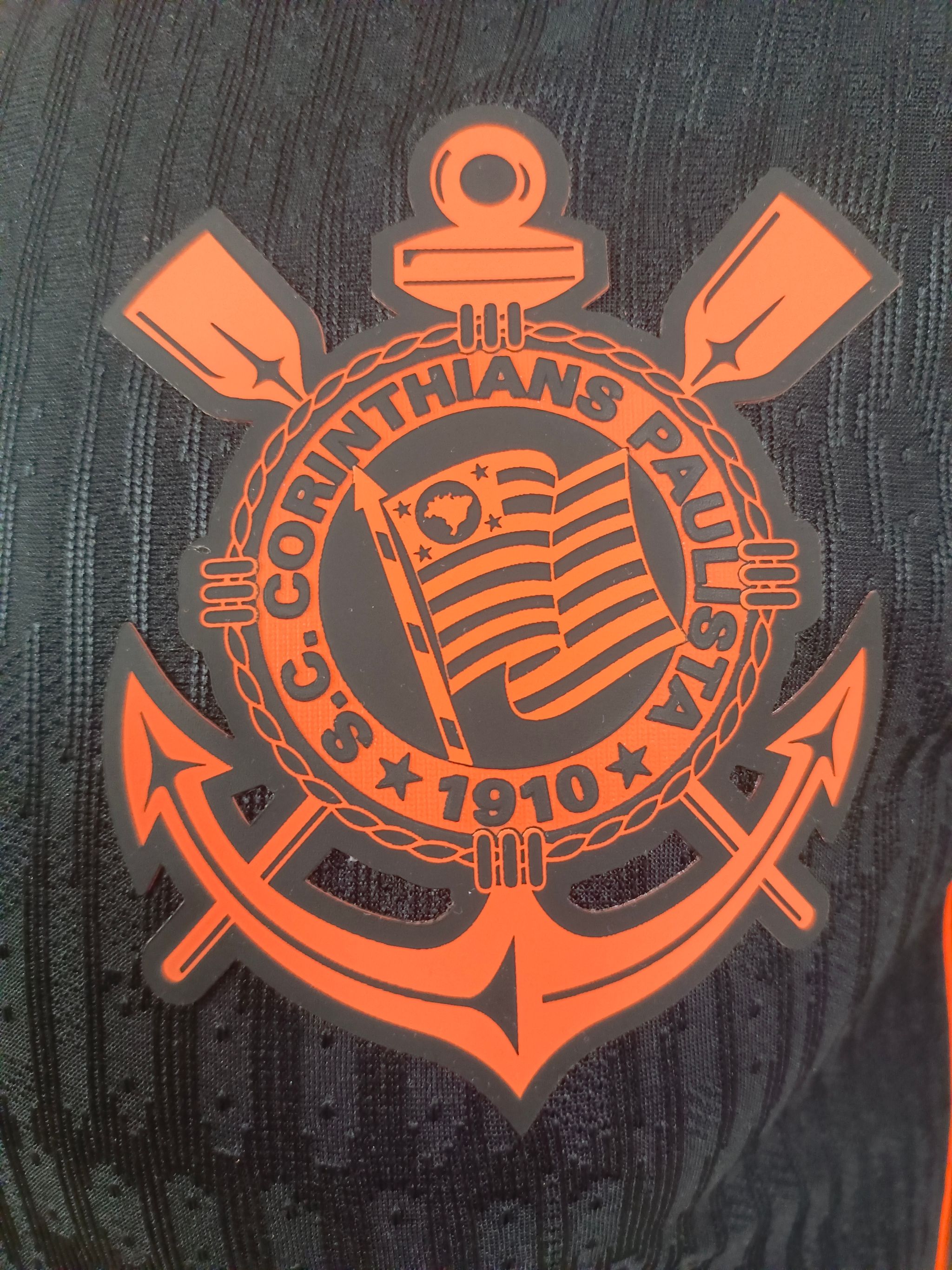 Corinthians 2025/26 Third Shirt (Black / Orange) _2