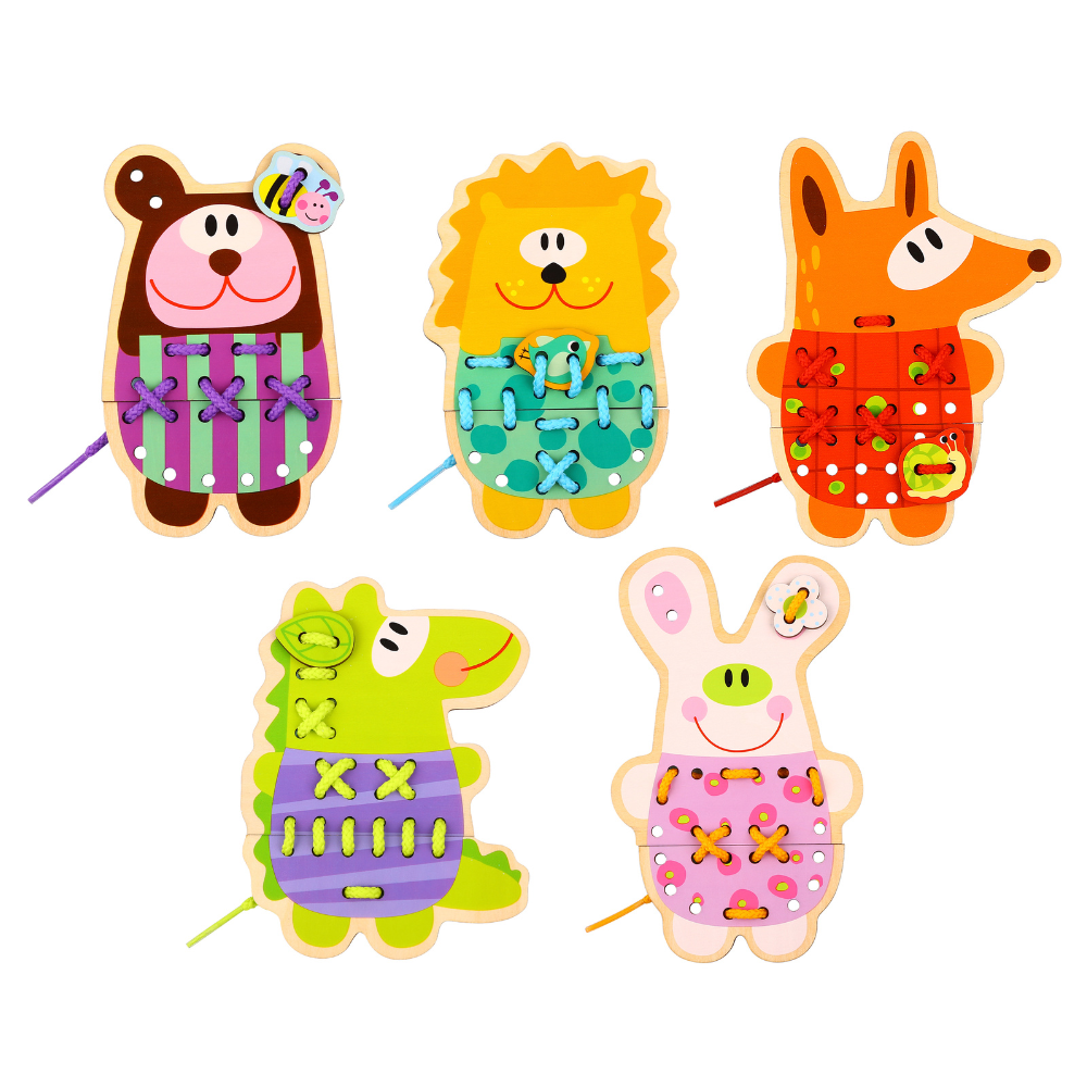 TookyToy - Lacing & Threading Animals (15pcs)_2