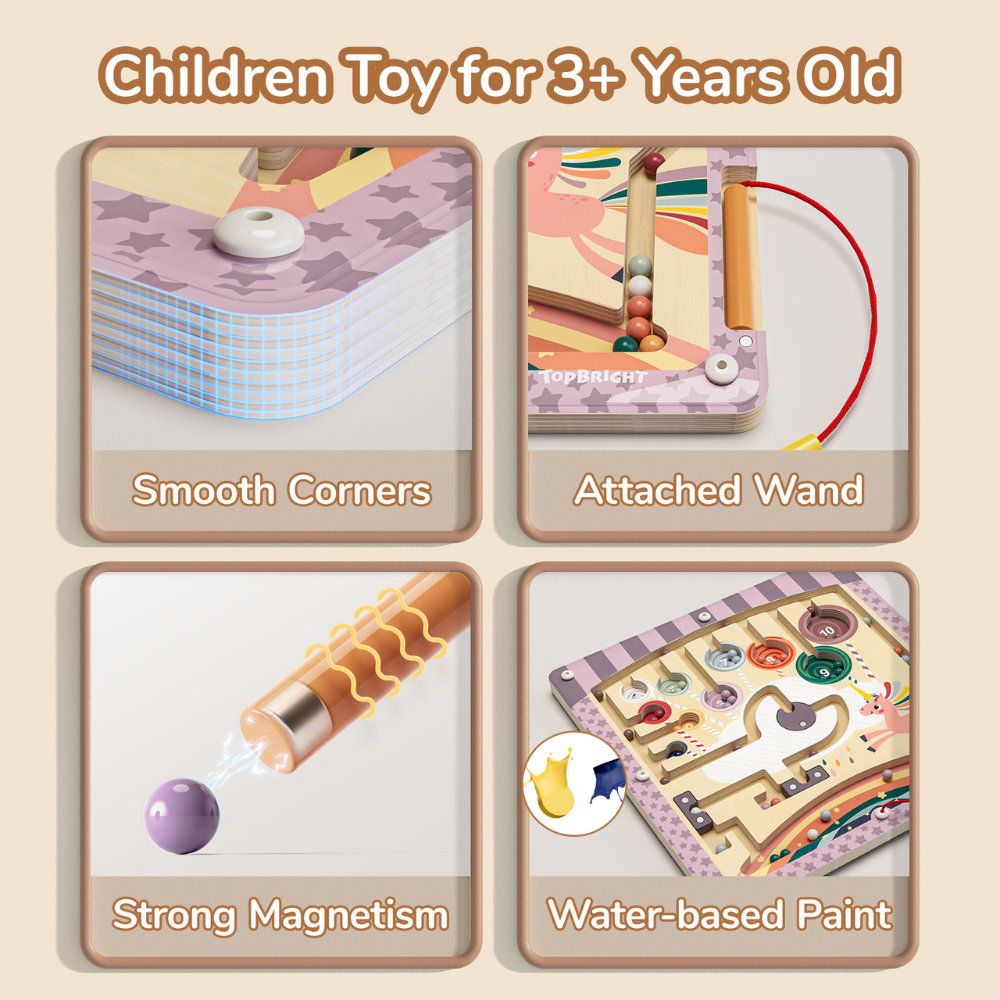TopBright Wooden Magnetic Maze - Unicorn_3