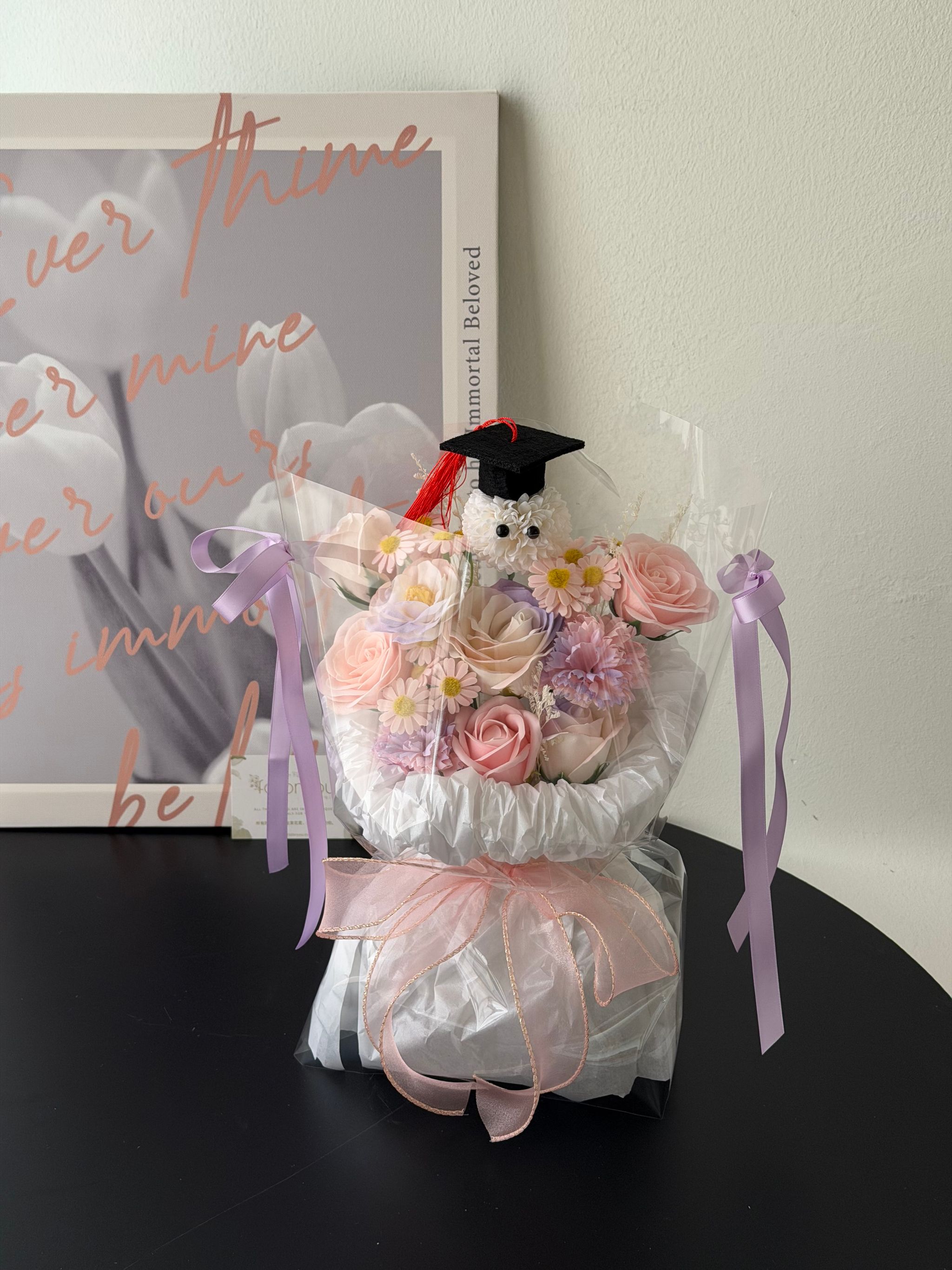 Graduation Ping Pong Mixed Transparent Bouquet_0