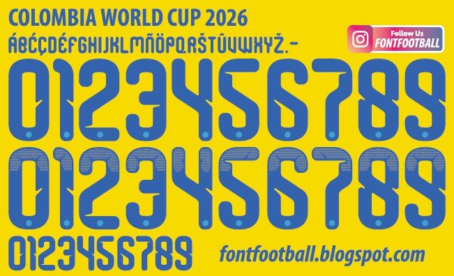 Font Vector Colombia World Cup 2026 kit_0