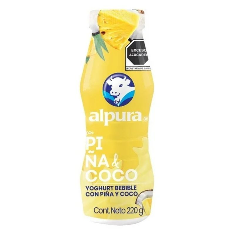 Yogurt Bebible Alpura Piña Coco 220g _0