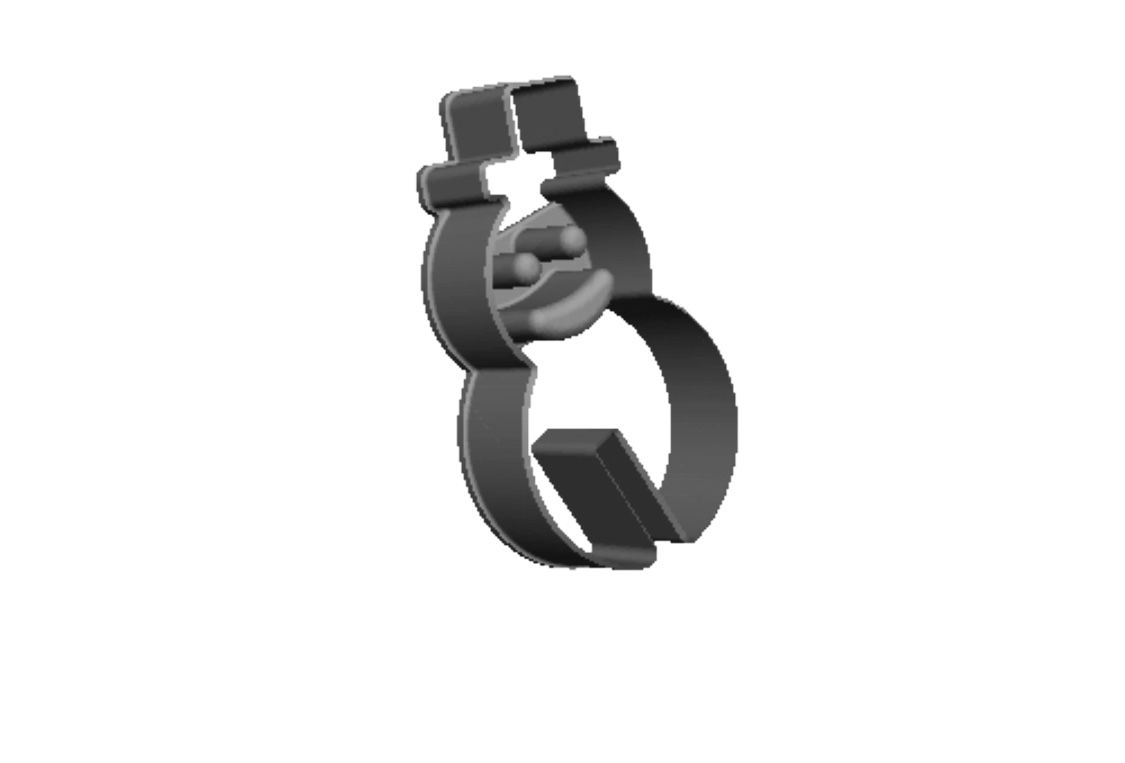 Snowman coffee cup Cookie Cutter   _0