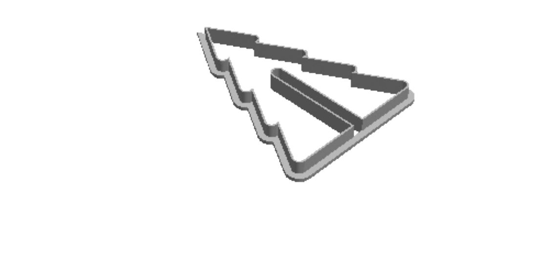 Christmas Tree A 1 outline Cookie Cutter         _0