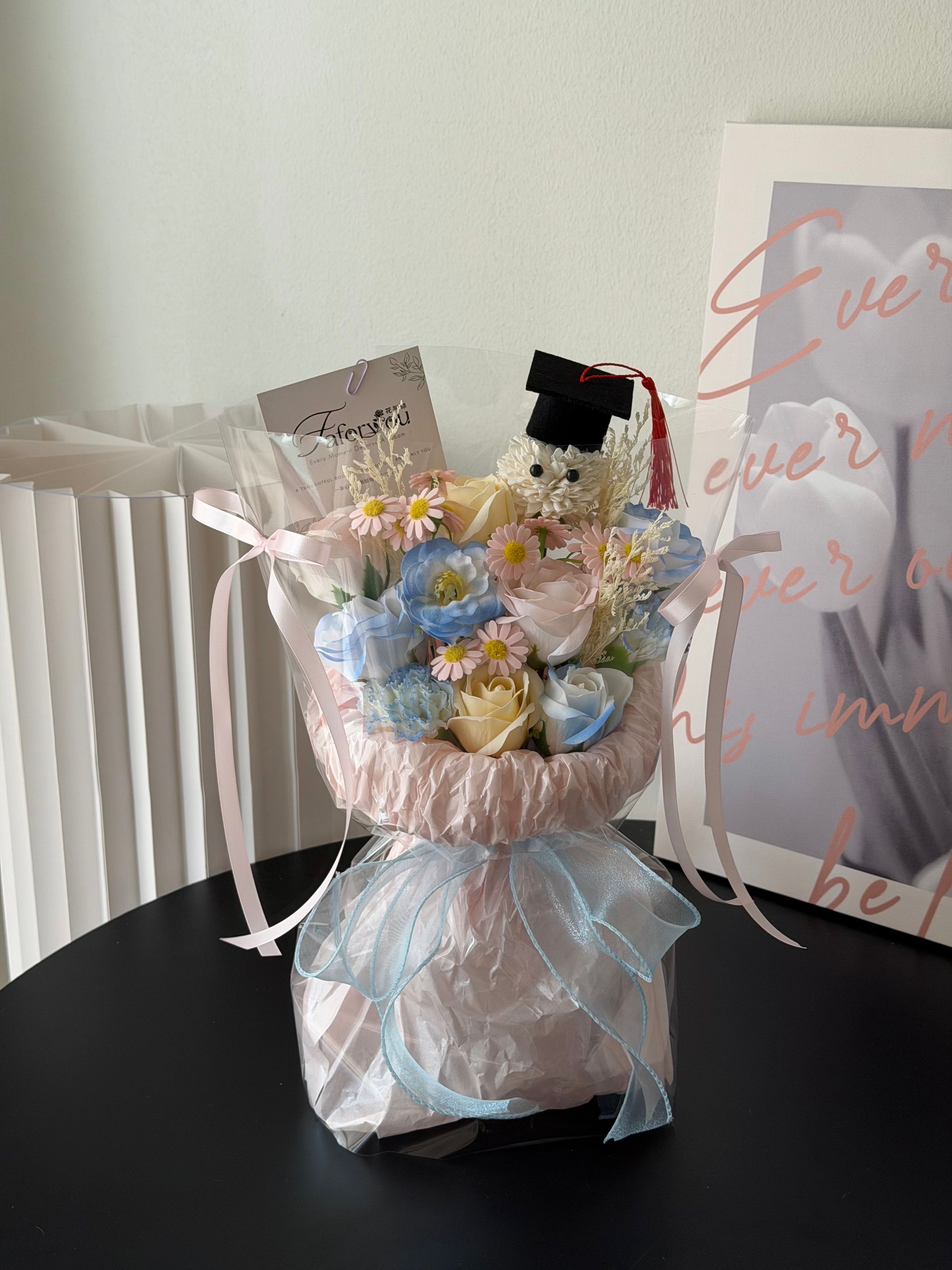 Graduation Ping Pong Mixed Transparent Bouquet_2