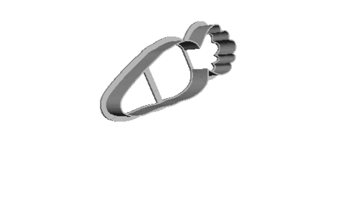Carrot  outline Cookie Cutter         _0