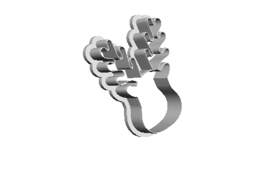 Reindeer  Kayla outline Cookie Cutter      _0