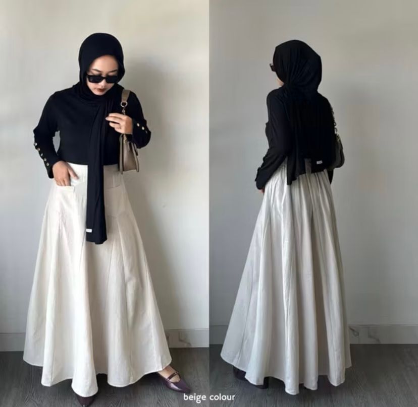 OMIRA SKIRT (LINE A FLARE MAXI)_8