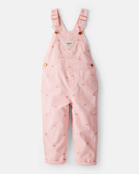 BT OshKosh Girl Bow Print Corduroy Overalls_0
