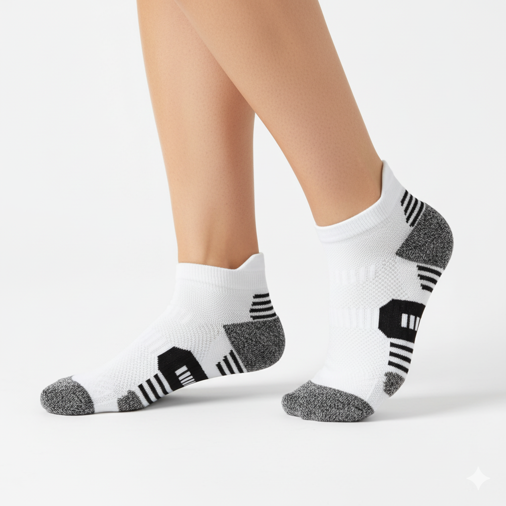 [10153] - 2 Pairs Men’s Cotton Blend Low-Cut Ankle Socks – Breathable, Cushioned & Sweat-Absorbing _0