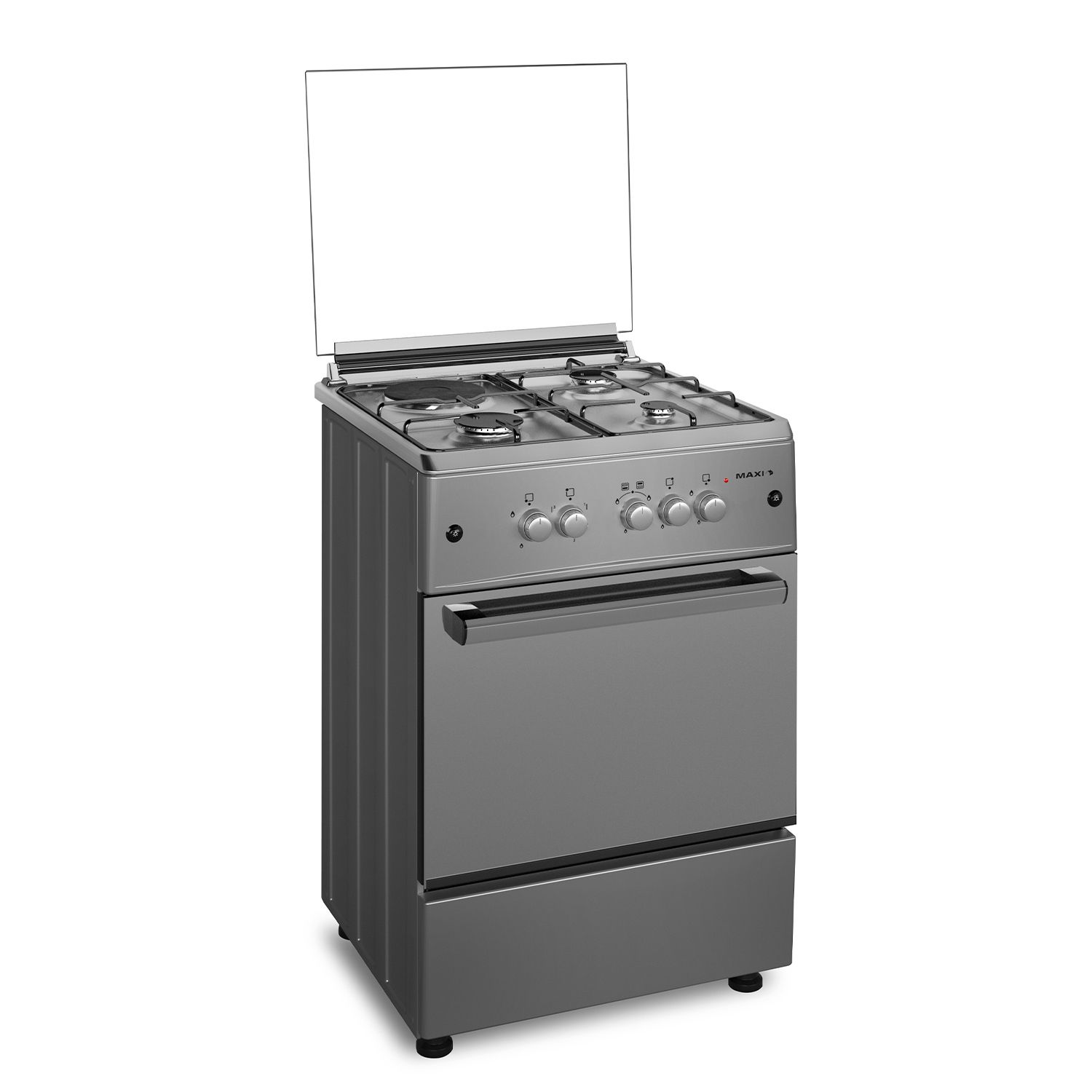 MAXI 6060 M4 Inox Gas cooker with oven_1