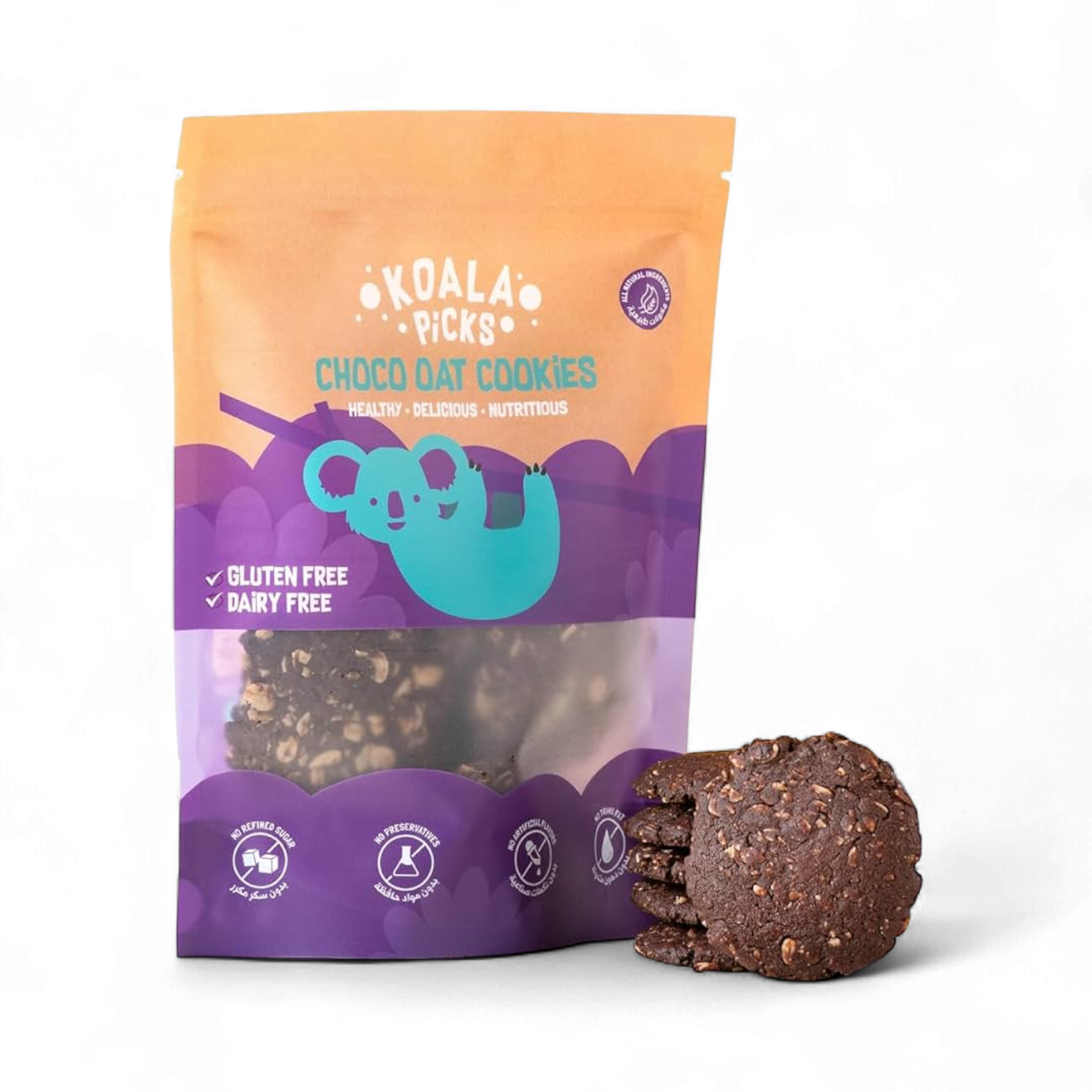 Koala Picks Gluten Free Choco Oat Cookies 160g_0